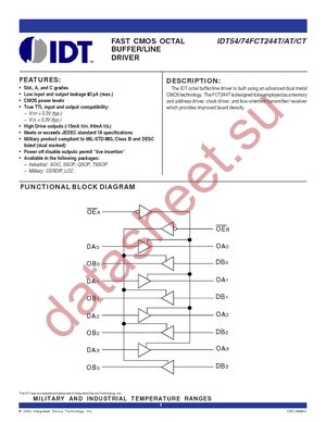 74FCT244ATQG datasheet  